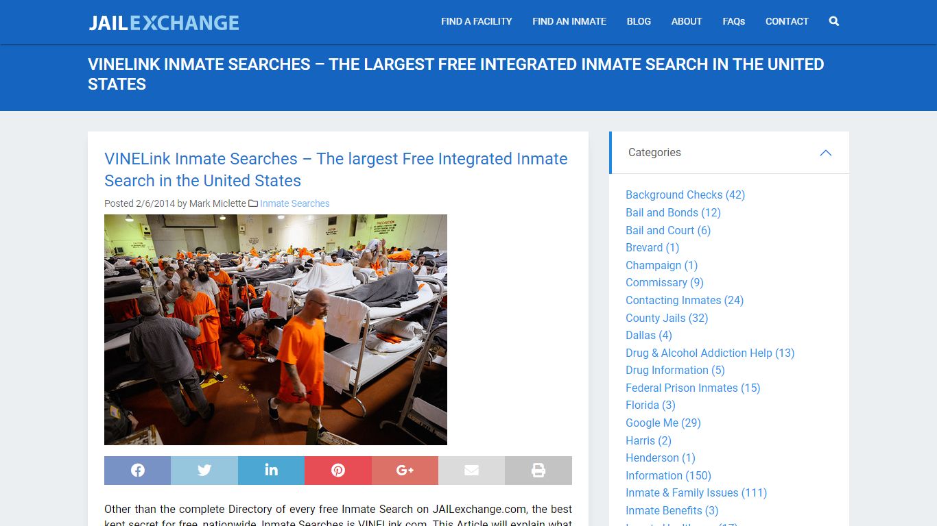 VINELink Inmate Searches – The largest Free Integrated Inmate Search in ...